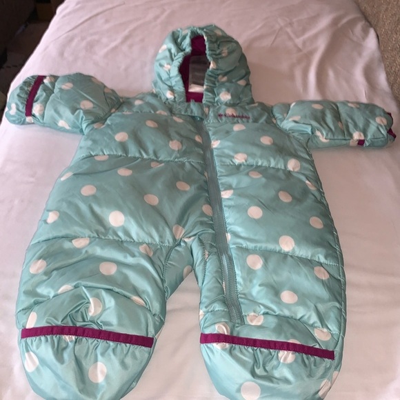 BNWOT Infant Polka Dot Snow Suit by Columbia 6mo - Picture 1 of 8